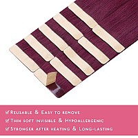 Wennalife Tape In Hair Extensions Human Hair Light Burgundy Tape In Extensions 10Pcs 25G 18 Inch Remy Invisible Tape Ins Straig