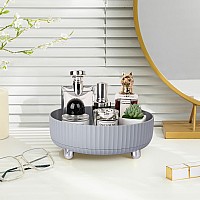 Anyoifax Makeup Perfume Organizer Tray 360 Degree Rotating Lazy Susan Skincare Lotion Organizer Spinning Cosmetics Storage For D