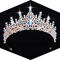 Kamirola Tiara For Women Crystal Queen Crowns Rhinestone Princess Tiaras Royal Hair Accessories Perfect For Birthdaypromdec