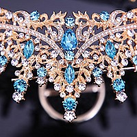 Kamirola Tiara For Women Crystal Queen Crowns Rhinestone Princess Tiaras Royal Hair Accessories Perfect For Birthdaypromdec