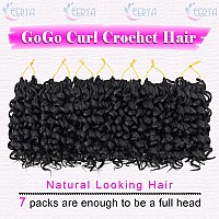 7 Packs Gogo Curl Crochet Hair 6 Inch Short Curly Crochet Hair For Women Water Wave Beach Curl Deep Twist Crochet Braids Synthet