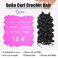 7 Packs Gogo Curl Crochet Hair 6 Inch Short Curly Crochet Hair For Women Water Wave Beach Curl Deep Twist Crochet Braids Synthet