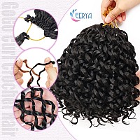 7 Packs Gogo Curl Crochet Hair 6 Inch Short Curly Crochet Hair For Women Water Wave Beach Curl Deep Twist Crochet Braids Synthet