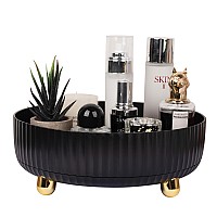 Anyoifax Makeup Perfume Organizer Tray 360 Degree Rotating Lazy Susan Skincare Lotion Organizer Spinning Cosmetics Storage For D