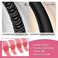 Wennalife Tape In Hair Extensions Human Hair Light Pink Tape In Extensions 10Pcs 20G 12 Inch Remy Invisible Tape Ins Straight C