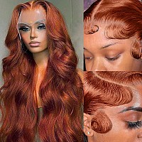 Nognut Reddish Brown Body Wave Lace Front Wigs 180 Density Light Chocolate Brown Lace Front Wigs Human Hair Pre Plucked Glueles