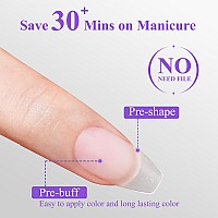 Short Coffin Nail Tips 504Pcs Jofay Fashion Full Matte Gel Nail Kit Full Cover Clear Acrylic Nail Tips Preshaped Etched Fa