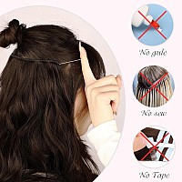 Morica Invisible Wire Hair Extensions 14 Inch Hair Extensions Halo Long Wavy Synthetic Hairpiece With Transparent Wire Adjusta