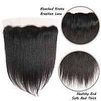 13X4 Lace Frontal Closure Human Hair 10 Inch Brazilian Straight Frontal Hd Lace Closure 100 Virgin Human Hair Ear To Ear Lace F