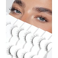 Short Lashes Natural Look Wispy False Eyelashes C Curl Fake Lashes Volume Mink Lashes 10Mm Eye Lashes Pack Cute False Lashes 32