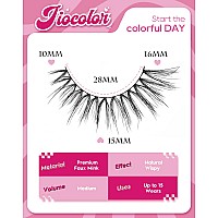 Wispy Cat Eye Lashes Natural Look Thin Band Spiky Lashes C Curl Short Mink Lashes 3D Volume Faux Mink Lashes Natural Fake Eyelas