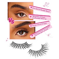 Wispy Cat Eye Lashes Natural Look Thin Band Spiky Lashes C Curl Short Mink Lashes 3D Volume Faux Mink Lashes Natural Fake Eyelas