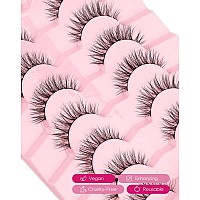 Wispy Strip Lashes Natural Look C Curl Volume False Eyelashes Short Mink Lashes 3D Classic Fake Lashes Small Fairy Eye Lashes Pa