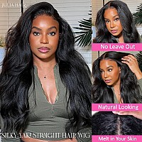 Julia Hair V Part Wig Human Hair Yaki Straight Glueless Wig For Women 12A Briazilian Remy Hair Upgrade U Part Wig No Glue No Lea