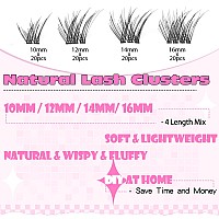 Lash Clusters Eyelash Extensions Wispy Eyelash Clusters 80Pcs 816Mm Individual Lashes Extensions Natural Cluster Lashes Clear B