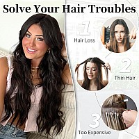 Kookastyle Invisible Wire Hair Extensions With Transparent Headband Adjustable Size 4 Secure Clips Long Wavy Secret Wire Hairpie