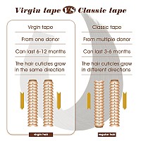 Full Shine Tape In Remy Hair Extensions Machine Remy Virgin Tape In Hair Extensions Real Human Hair Medium Brown Seamless Tape I