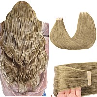 Goo Goo Tape In Hair Extensions Human Hair 7 Bronde14Inch 50G 20Pcs Thick Ends Straight Seamless Tape In Invisible Tape In H