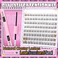 Natural Lash Extension Kit Wispy Eyelash Extension Kit 96Pcs 911Mm Lash Clusters Kit Clear Band Eyelash Clusters Diy Individual