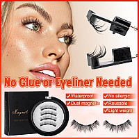 Wiwoseo Magnetic Eyelashes Magnetic Lashes Natural Look Magnetic Eyelashes Without Eyeliner Natural Magnetic Eyelashes Wispy Mag