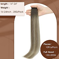 Full Shine Straight Tape In Hair Extensions Color 4780 Brown And Blonde Virgin Tape In Extensions 22 Inch Hair Extensions Tape