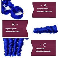 4 Packs French Curly Braiding Hair 24 Inch Loose Wave Spiral Curly Crochet Hair For Black Women Pre Stretched Braiding Hair With