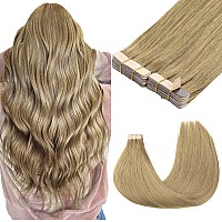 Goo Goo Tape In Hair Extensions Human Hair 7 Bronde14Inch 100G 40Pcs Thick Ends Straight Seamless Tape In Invisible Tape In