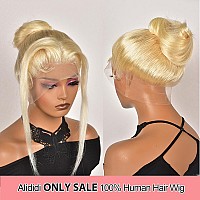 Alididi 30Inch 613 Lace Front Wig Human Hair 613 360 Lace Front Wigs Human Hair 200 Density Blonde Wig Human Hair Full Straight