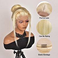 Alididi 30Inch 613 Lace Front Wig Human Hair 613 360 Lace Front Wigs Human Hair 200 Density Blonde Wig Human Hair Full Straight