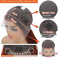 Aaliweya Reddish Brown Lace Front Wigs Human Hair 30Inch Aubrun 13X4 Body Wave Hd Lace Frontal Wigs For Women 180 Density 33 C