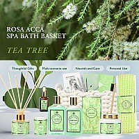 Spa Gift Set For Women 15Pcs Spa Basket Set Tea Tree Scented Includes Body Wash Bubble Bath Bath Soak Manicure Set Gifts