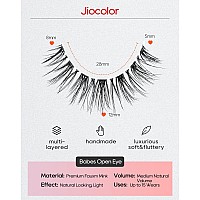 Jiocolor Natural Lashes Wispy Lashes Natural Look False Eyelashes Natural Eyelashes False Eye Lashes Soft Fluffy Lashes 7 Pairs