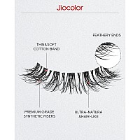 Jiocolor Natural Lashes Wispy Lashes Natural Look False Eyelashes Natural Eyelashes False Eye Lashes Soft Fluffy Lashes 7 Pairs