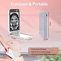 Uv Camera For Sunscreen Test Uv Mirror Sunscreen Camera 4 Inch Vanity Mirror Rechargeable Compact Travel Makeup Mirror Handheld