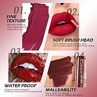 Evpct Cmaadu 1Pcs Ruby Red Liquid Matte Lipstick Lipgloss Set For Women Labiales Mate 24 Horas Originales Matte Larga Duracion