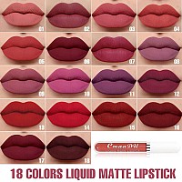 Evpct Cmaadu 1Pcs Ruby Red Liquid Matte Lipstick Lipgloss Set For Women Labiales Mate 24 Horas Originales Matte Larga Duracion