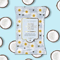 Beauty Concepts Luxe 4Pack 30 Count Makeup Cleansing Wipes Infused With Sweet Coconut Honey Shea Vanilla Almond Cool