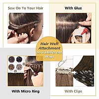 Full Shine Sew In Extensions Silky Hair 14 Inch Straight Hair Weft Extensions For Women Sew In Hair Extensions Blonde Human Hair