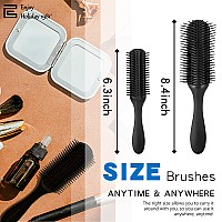 2 Pcs Hair Brush For Women Men Classic Styling Brushes Curly Wet Or Dry Hair 9 Row With Edge Comb For Natural Thick Hair Blow S