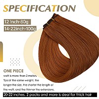 Full Shine Sew In Hair Extensions Real Human Hair Copper 550 Weft Hair Extensions Real Remy Hair Extensions 18 Inch Sew In Weft