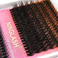 Ninglash Fluffy Lash Clusters 100D 200D Diy Lash Extension Volume 280 Pcs Cluster Lashes Extension Individual Eyelashes Thick E