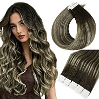 Full Shine Long Hair Extensions Balayage Tape In Hair Extensions Human Hair Color 2602 Human Hair Extensions Tape In 22Inch Ta