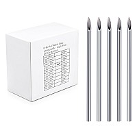 Jiesibao 100Pcsbox 15G Piercing Needles316L Stainless Steel Sterile Disposable Piercing Needles For Ear Nose Belly Tongue Eyeb