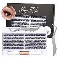 120Pcs Self Adhesive Eyelashes Kit D Curl 1016Mm Press On Eyelashes With Tweezers Pre Glued Eyelash Clusters No Glue Needed Fal