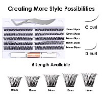 120Pcs Self Adhesive Eyelashes Kit D Curl 1016Mm Press On Eyelashes With Tweezers Pre Glued Eyelash Clusters No Glue Needed Fal