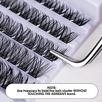 120Pcs Self Adhesive Eyelashes Kit D Curl 1016Mm Press On Eyelashes With Tweezers Pre Glued Eyelash Clusters No Glue Needed Fal