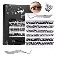 Self Adhesive Eyelashes Kit 72Pcs Lash Clusters D Curl 1016Mm Press On Lashes Self Stick Cluster Lashes No Glue Needed False Ey