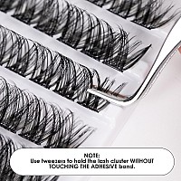 Self Adhesive Eyelashes Kit 72Pcs Lash Clusters D Curl 1016Mm Press On Lashes Self Stick Cluster Lashes No Glue Needed False Ey