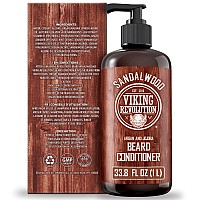 Viking Revolution Sandalwood Beard Conditioner For Men With Argan Oil And Jojoba Oil Beard Softener And Strengthener Natural B