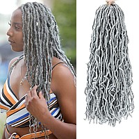 Soft Locs Crochet Hair 24 Inch 8 Packs Faux Locs Crochet Hair Butterfly Locs Pre Looped Braids Synthetic Crochet Hair For Women